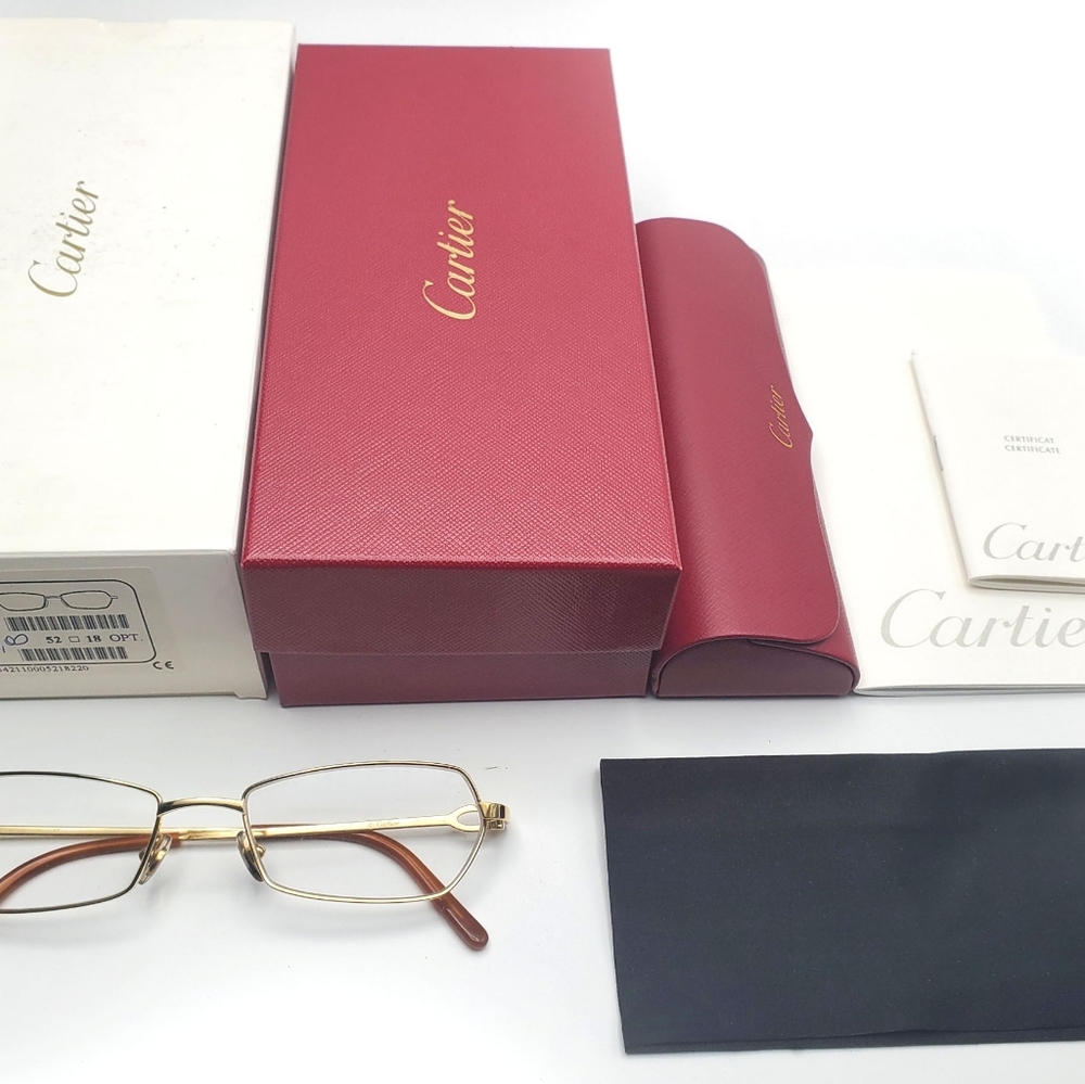 NEW! Cartier Gold Eyeglasses Shiver T8100789